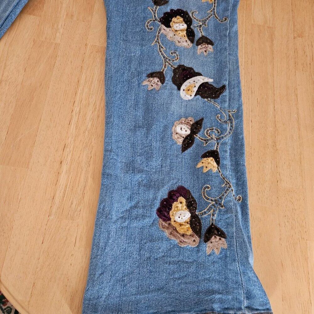 VTG Alexandra Bartlett Jeans Embellished Straight leg High Waisted - sz 20W - Picture 8 of 14